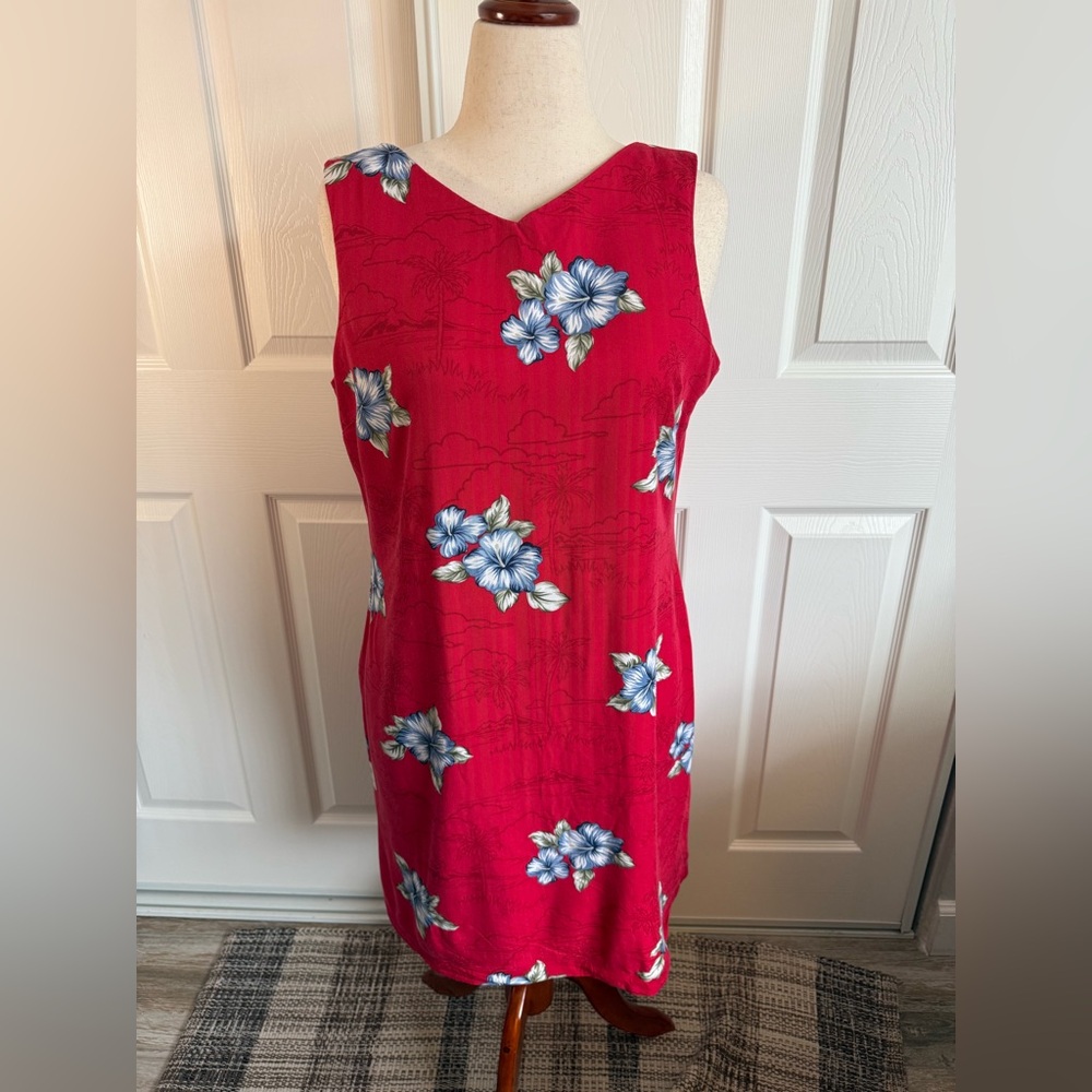 Hawaiian Floral Dress L